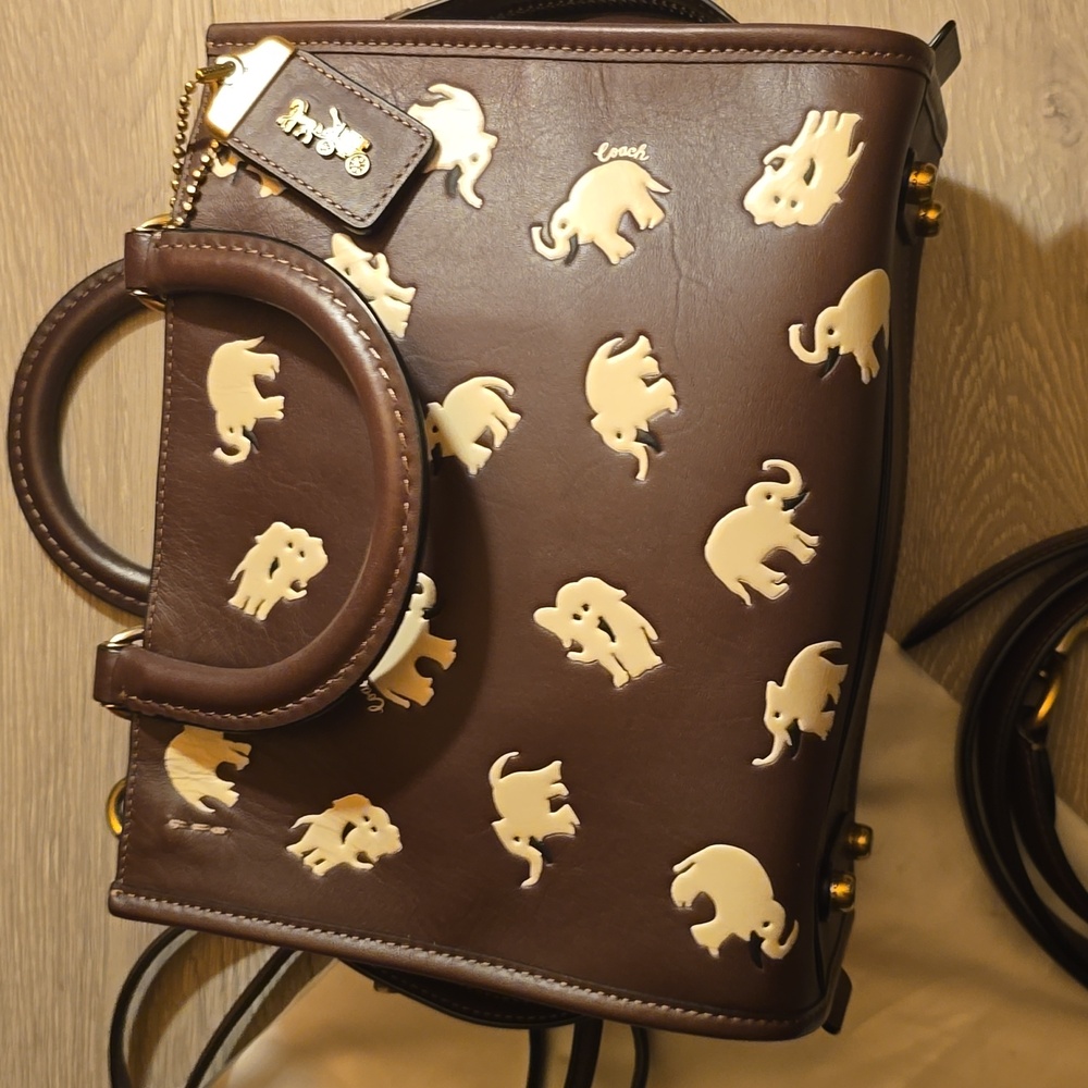 Price Drop Weekend Only !Coach Rogue Satchel with Elephant Print - Picture 2 of 9